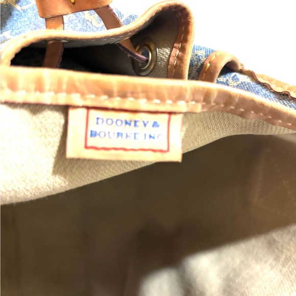 Dooney & Bourke Blue and Brown Monogram canvas / leather Tote bag - Picture 6 of 9